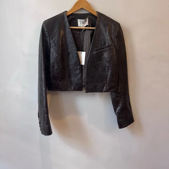 TWP Cropped Leather Jacket - Picture 3 of 9